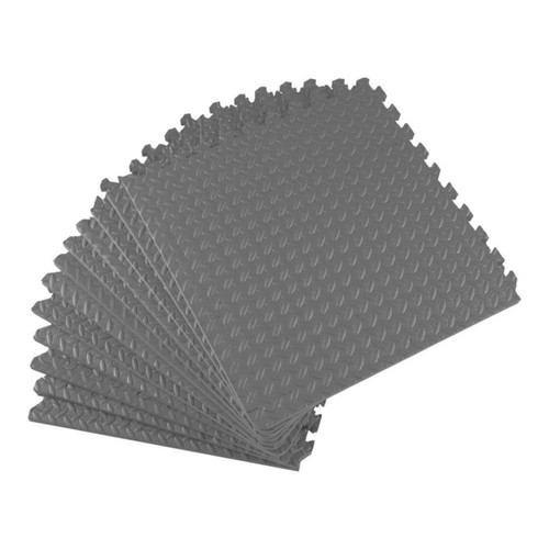 Floor tile interlocking - interlocking, grey