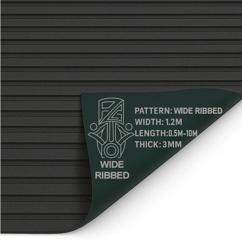 Heavy duty wide ribbed rubber - heavy,