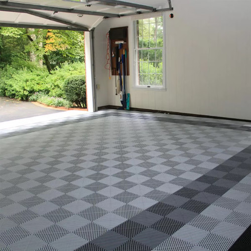 Garage floor tiles vented - floor,